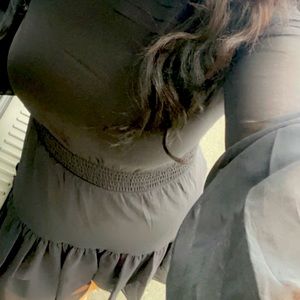 Baby doll black dress